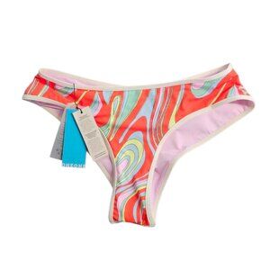 ONEONE Pyschedelic Swirl Bikini Bottoms, Cheeky, Resortwear, Vacation, Size L